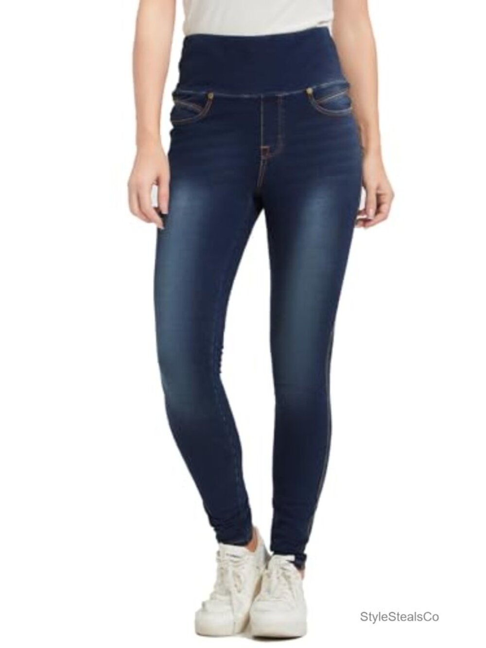 High Waisted Jegging Womens Premium Stretch Slim Fit Jeans Tummy Control